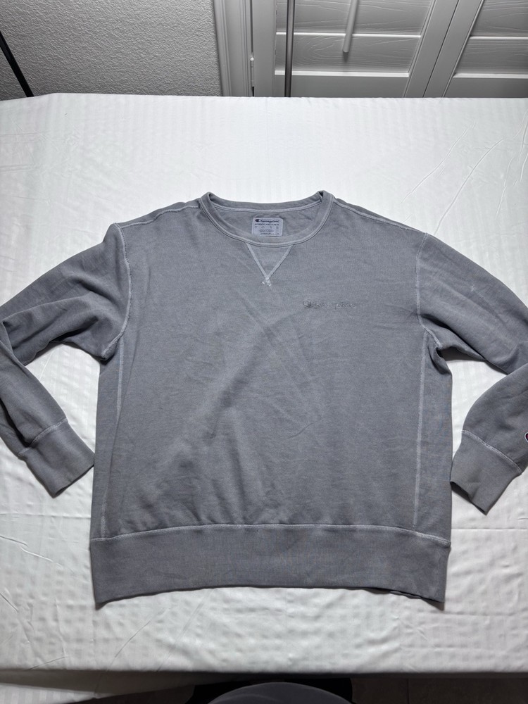 Champion Crewneck Sweatshirt Men's XL Gray Heathered Athletic Casual