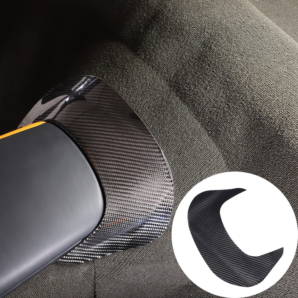 For Corvette C7 2014-19 Car Armrest Box Rear Panel Trim Carbon Fiber Accessories