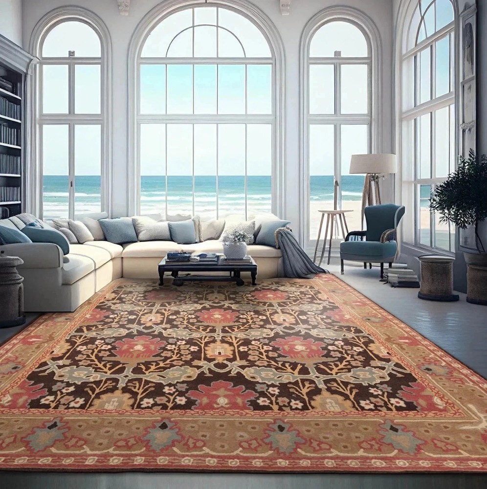 New Hand Tufted Area Rug Handmade 100% Wool Arts & Craft Area Rug & Carpet.