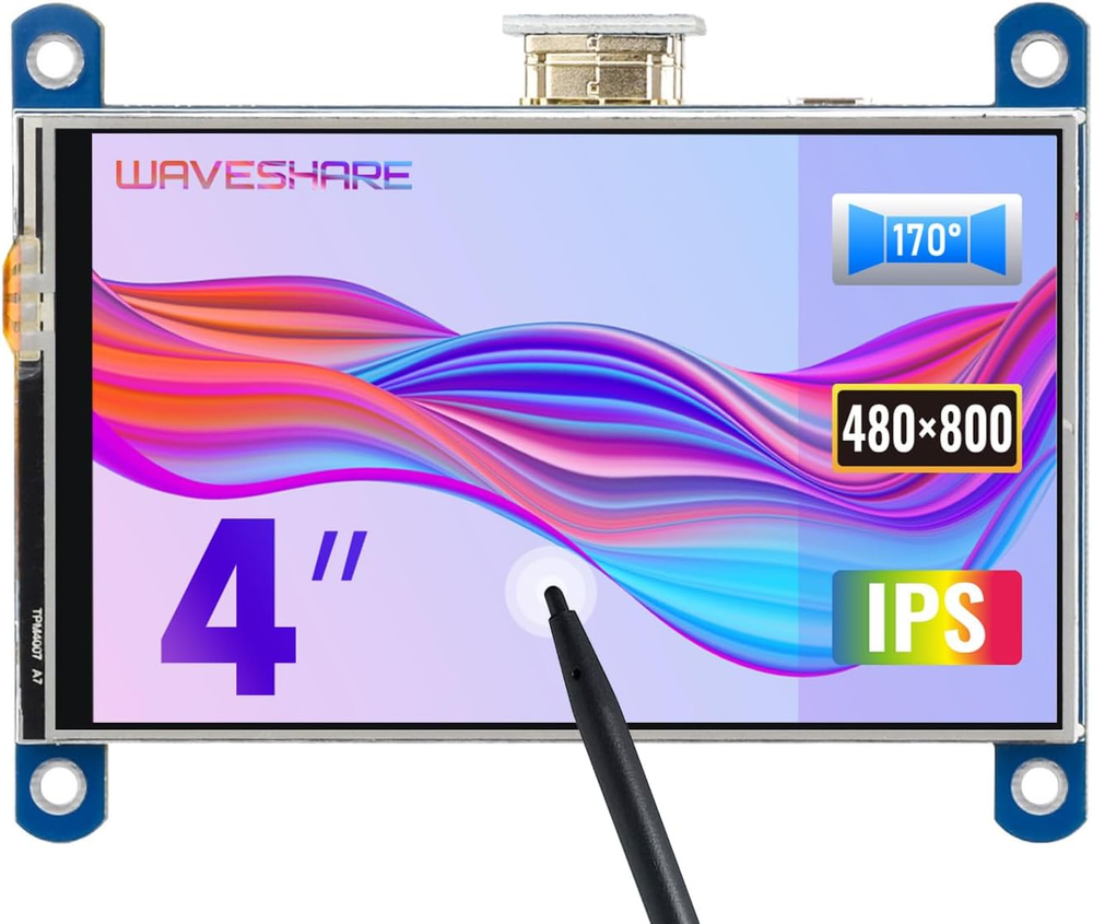 4 Inch HDMI LCD IPS Display 800X480 Resolution Resistive Touch Screen