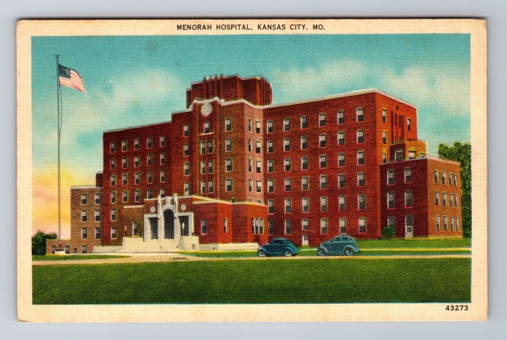 Kansas City MO-Missouri, Menorah Hospital, Antique, Vintage c1939 Postcard