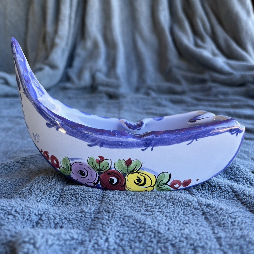 Antique vintage collectible extremely rare ashtray boat ceramic