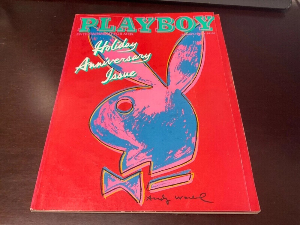 Playboy Magazine January 1986 Holiday Anniversary Edition Andy Warhol  Vg