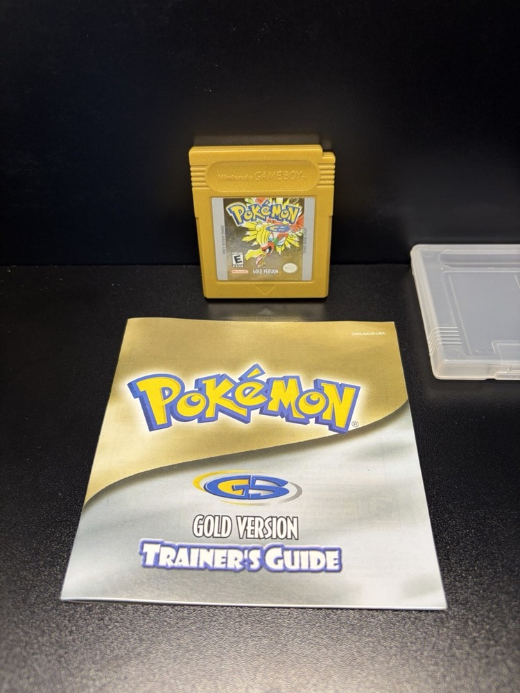 Pokemon Gold Version (Nintendo Game Boy Color, 2000) w/ Manual Mint & GB Case