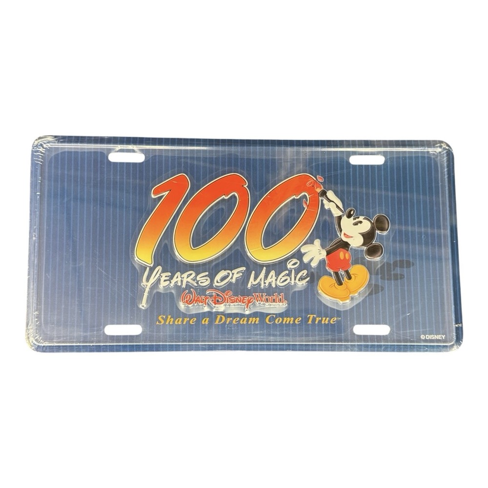 Walt Disney World 100 Years Vintage Magic License Plate