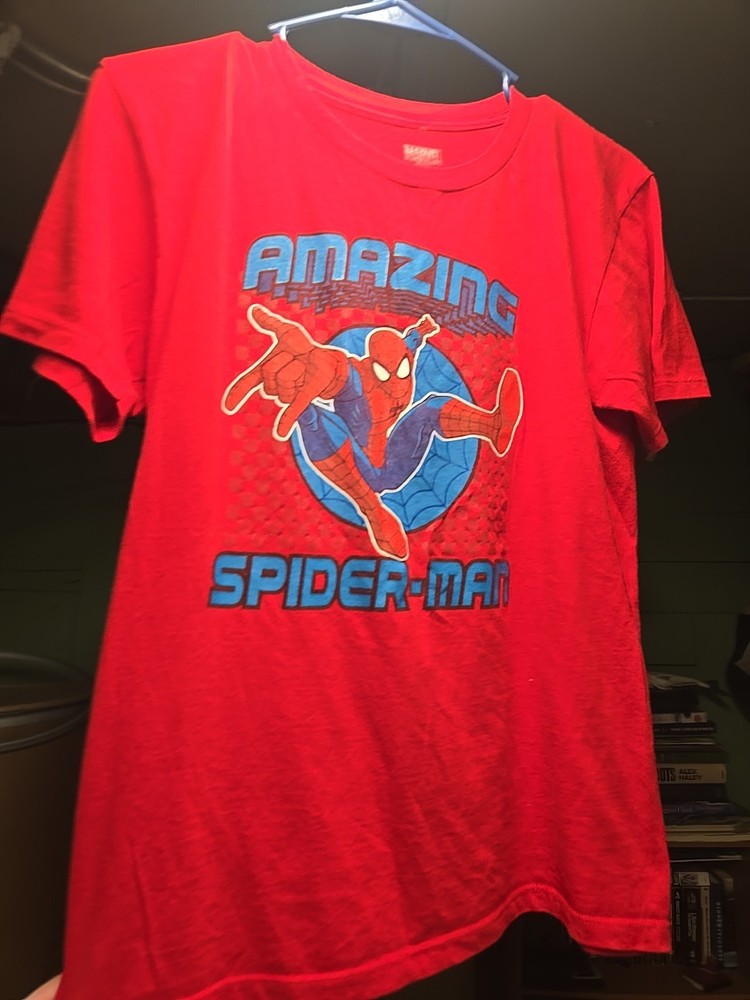 Marvel Comics Boys Red Amazing Spider-Man T-Shirt Spider Man Tee Shirt 14/16