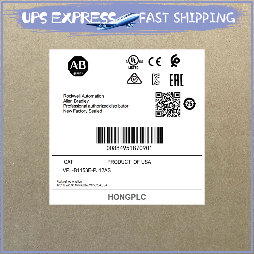 VPL-B1153E-PJ12AS AB Servo Motor UPS Express Spot Goods VPLB1153EPJ12AS SH