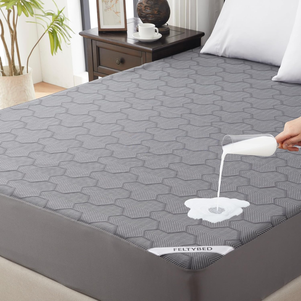 Funda Colchon Acolchada Enfriamiento Transpirable Almohadilla Protectora Queen