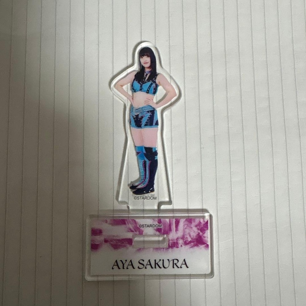 Aya Sakura Acrylic Stand STARDOM Pro Wrestling Badge Collectible Japan