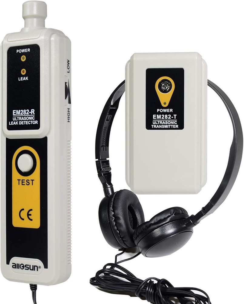 ALLOSUN Ultrasonic Leak Detector 40KHz±2KHz, Tester Transmitter White