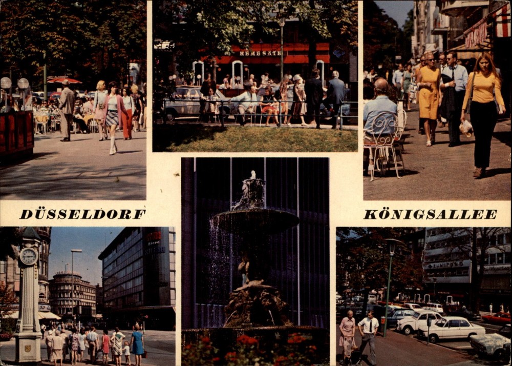 Dusseldorf Konigsallee vintage postcard y340