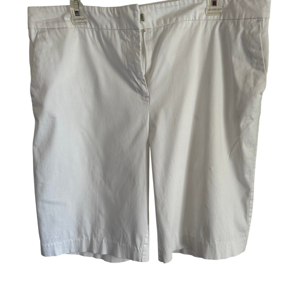 Jones New York Sport Women 16 White Stretch Shorts Casual Summer Resort cruise