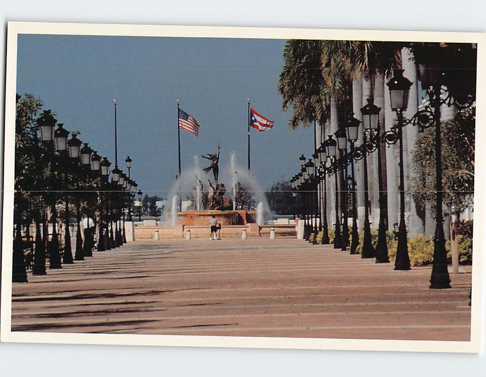 Postcard Paseo De La Princesa Old San Juan Puerto Rico USA