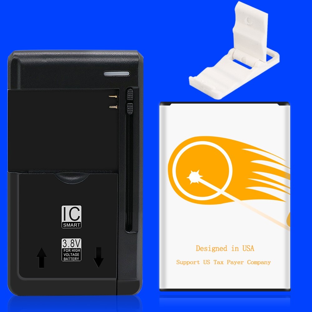 1x 6620mAh Rechargeable BL-51YF Battery Charger Folding Bracket f LG G4 H810 USA