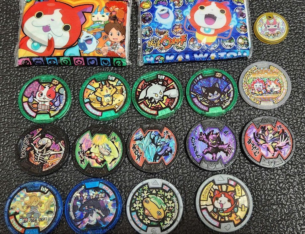 Yokai Watch 14 Anime Medals with Bonus Pocket Tissues