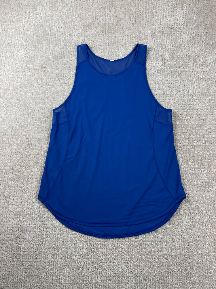 Lululemon Sculpt Tank Top Womens S? Blue Breathable Mesh Athleticwear Gymwear