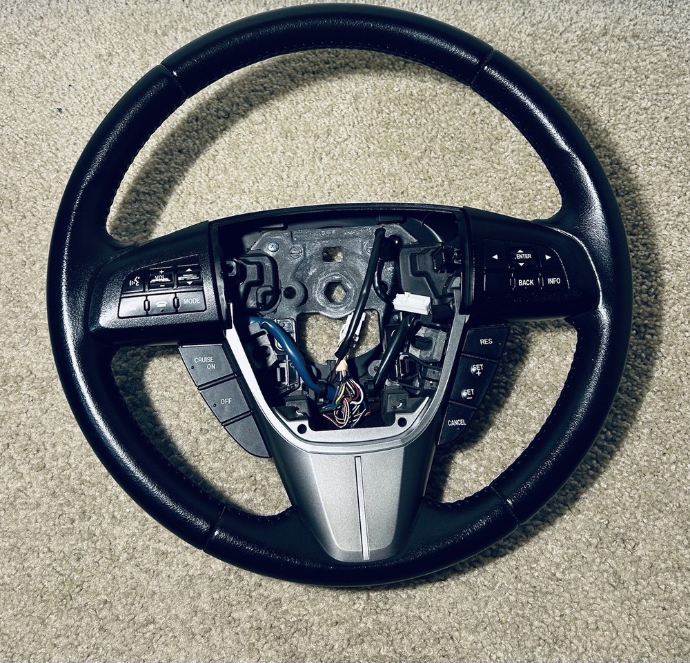Mazda 3 2010-2013 Steering Wheel Leather Black USED OEM Genuine