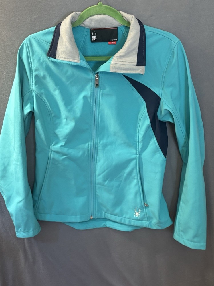 Spyder Ski Jacket Women's M Fleece Lined Full Zip Snowboarding Softshell Coat