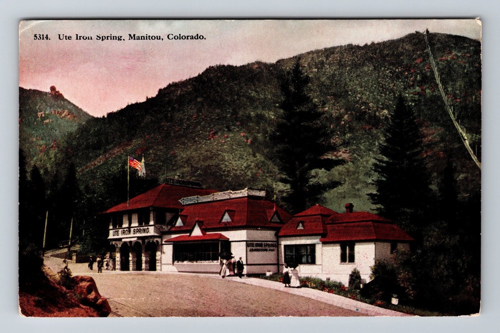 Manitou CO-Colorado Ute Iron Spring Vintage Postcard Standard Postal Post Card