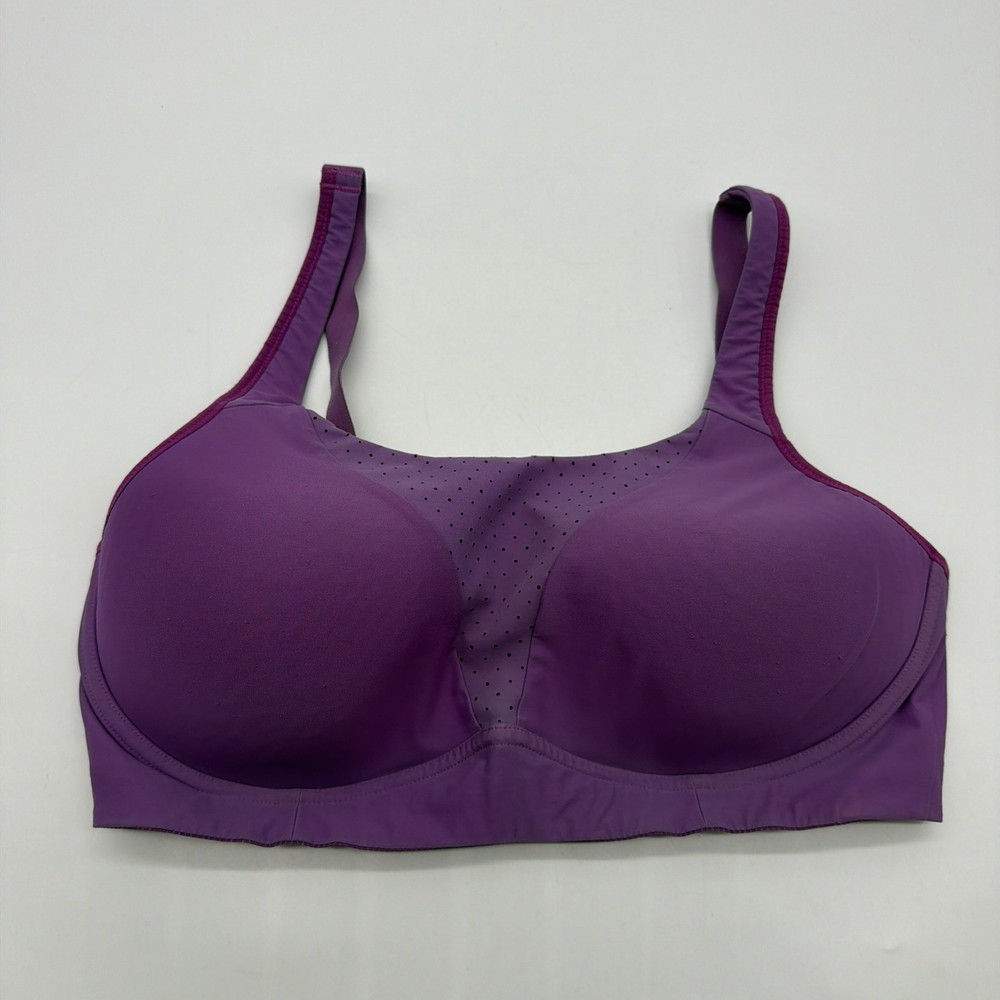 Lululemon Sport Bra Women Size 34DD Purple Logo .#45341