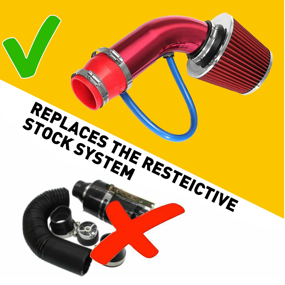 3'' Universal Cold Car Air Intake Filter Induction Kit Power Flow Hose Pipe US