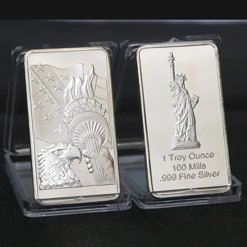 1 PCS Statue of Liberty Silver Fine Silver One Troy Ounce 1 Bars Bullion