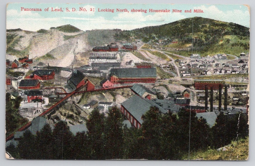 1909 Homestake Mine Lead South Dakota Postcard - W. B. Perkins