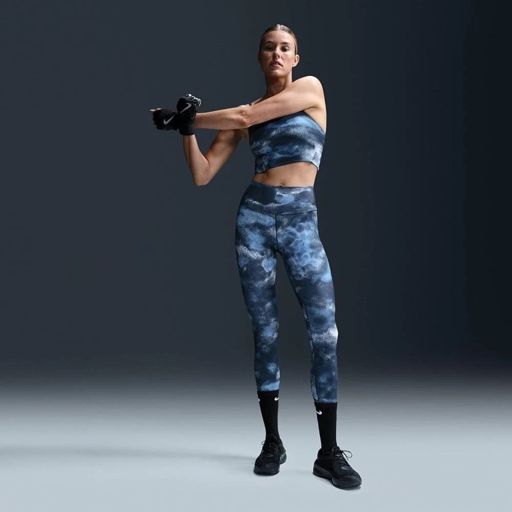 Nike One Women's High-Waisted 7/8 Printed Leggings Gym Pants, S
