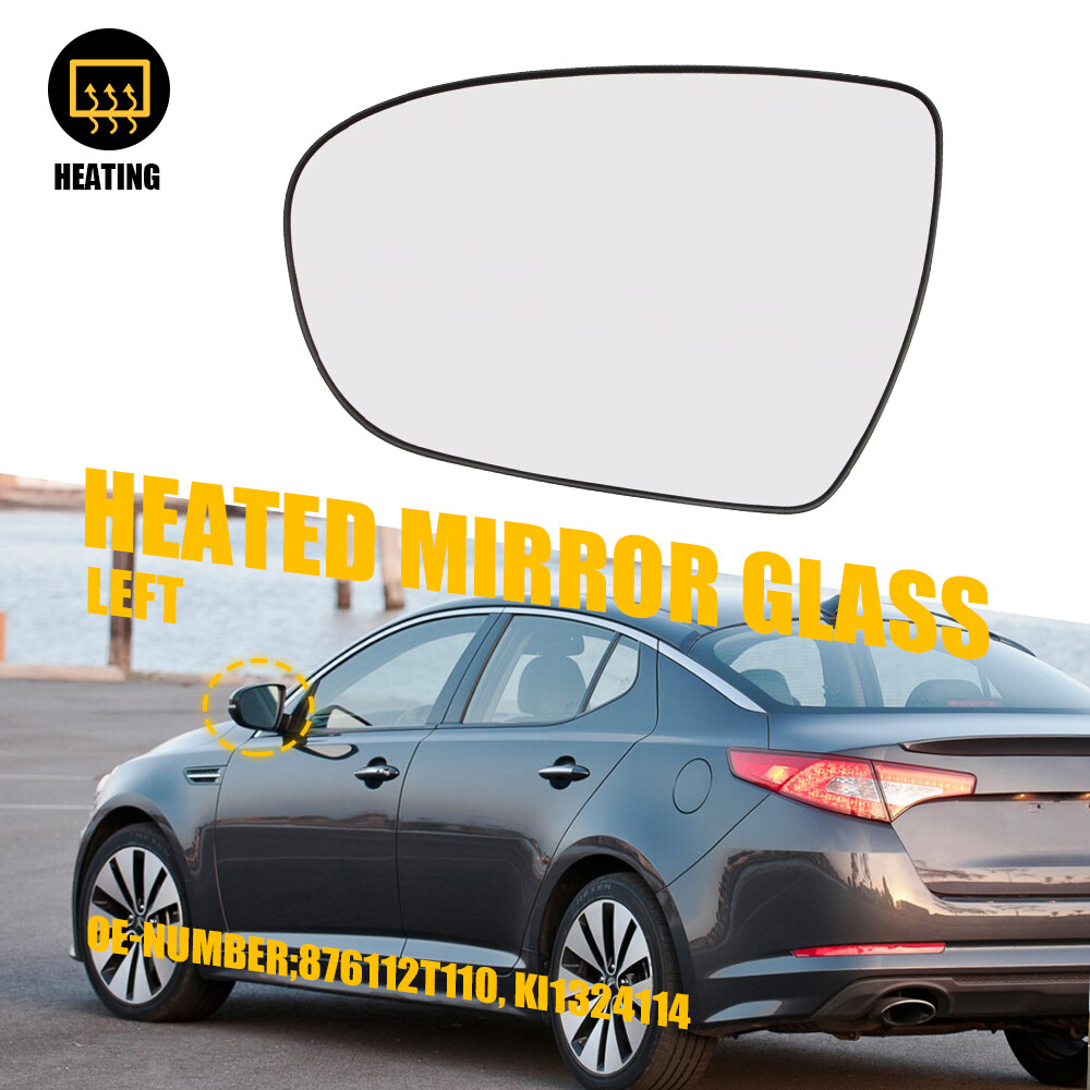 2011-2016 Kia Optima Left Side Power Heated Mirror Glass 876112T110