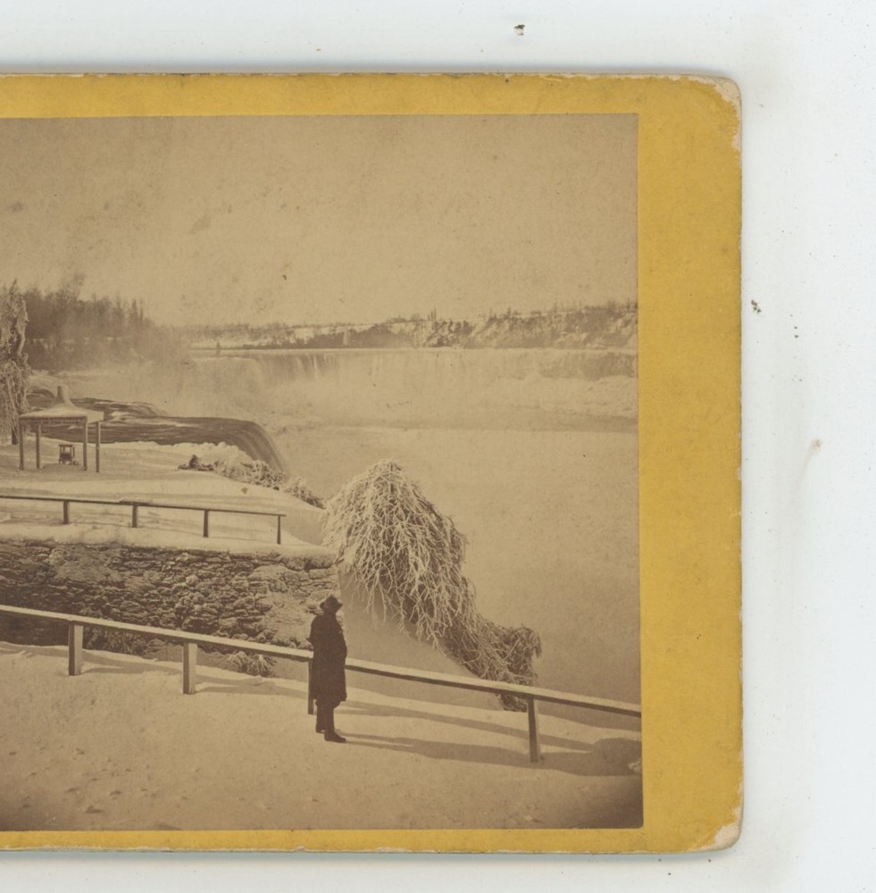 Winter View of Niagara Falls Heywood Stereoview