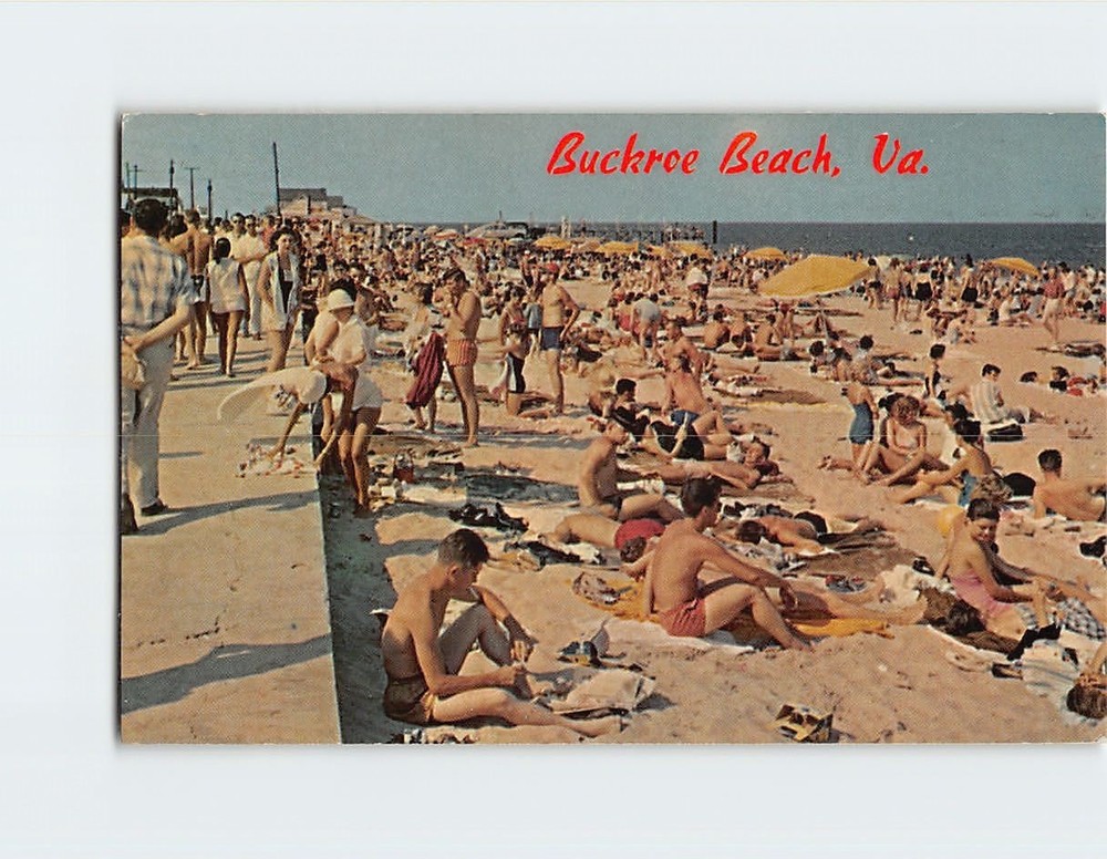 Postcard Buckroe Beach Hampton Virginia USA