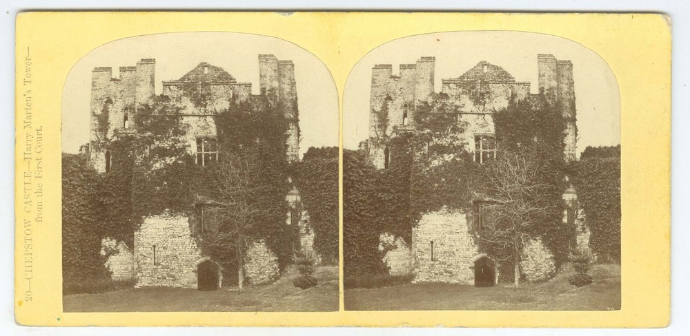 G2625~ WALES – Cheapstow Castle 1850s Stereoview – “TO” Thomas Ogle