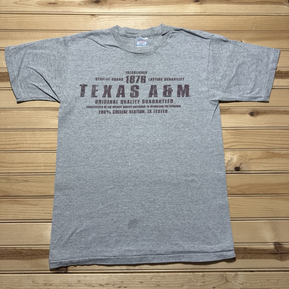 Vintage 90s Texas A&M 100% College Station University  Shirt Size Medium