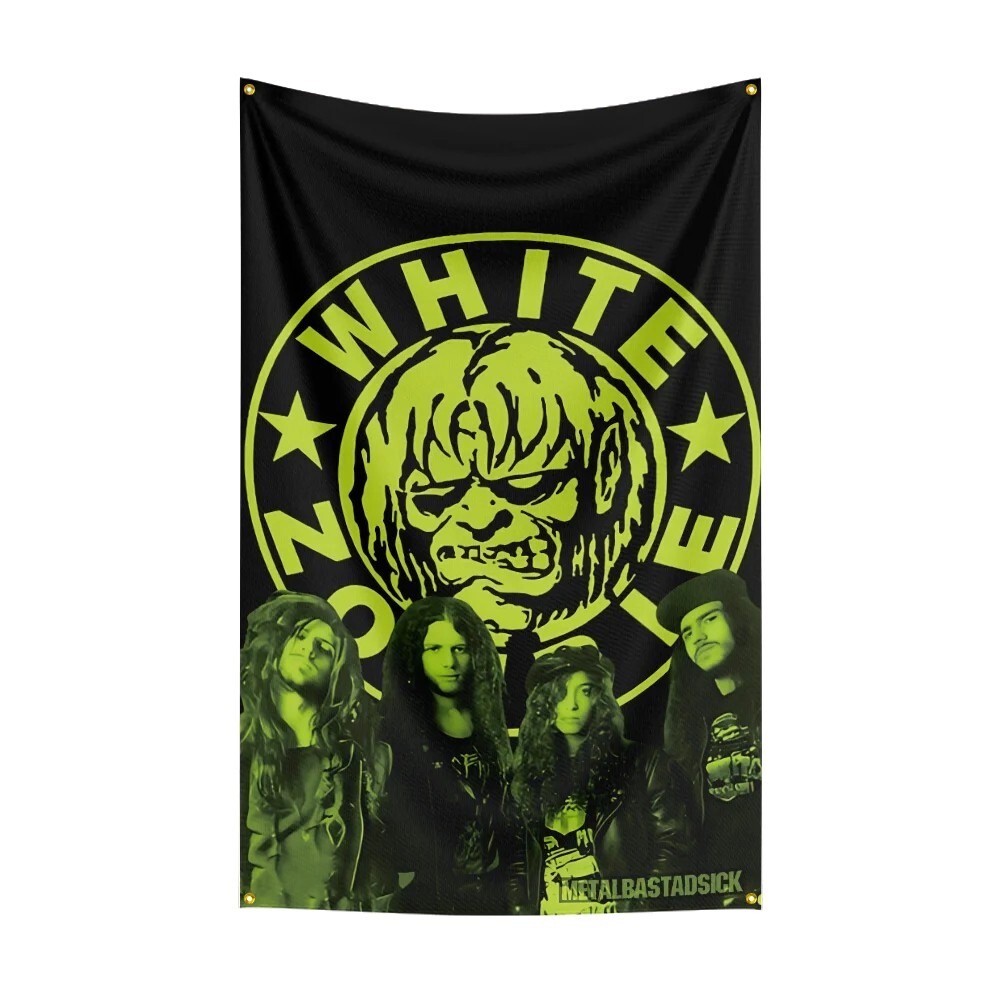White Zombie Metal Band Flag Banner Tapestry Fabric Hanging Wall Art Decor 3x5Ft