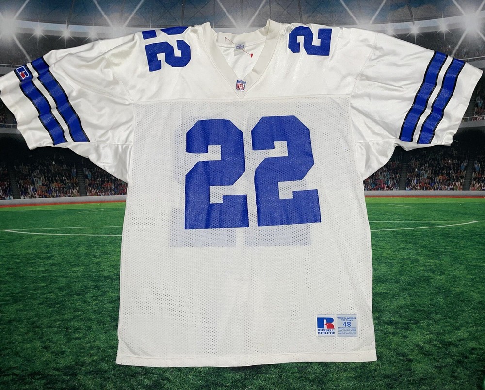 Emmitt Smith #22 Vintage Dallas Cowboys Jersey Russell Athletics Sz 48