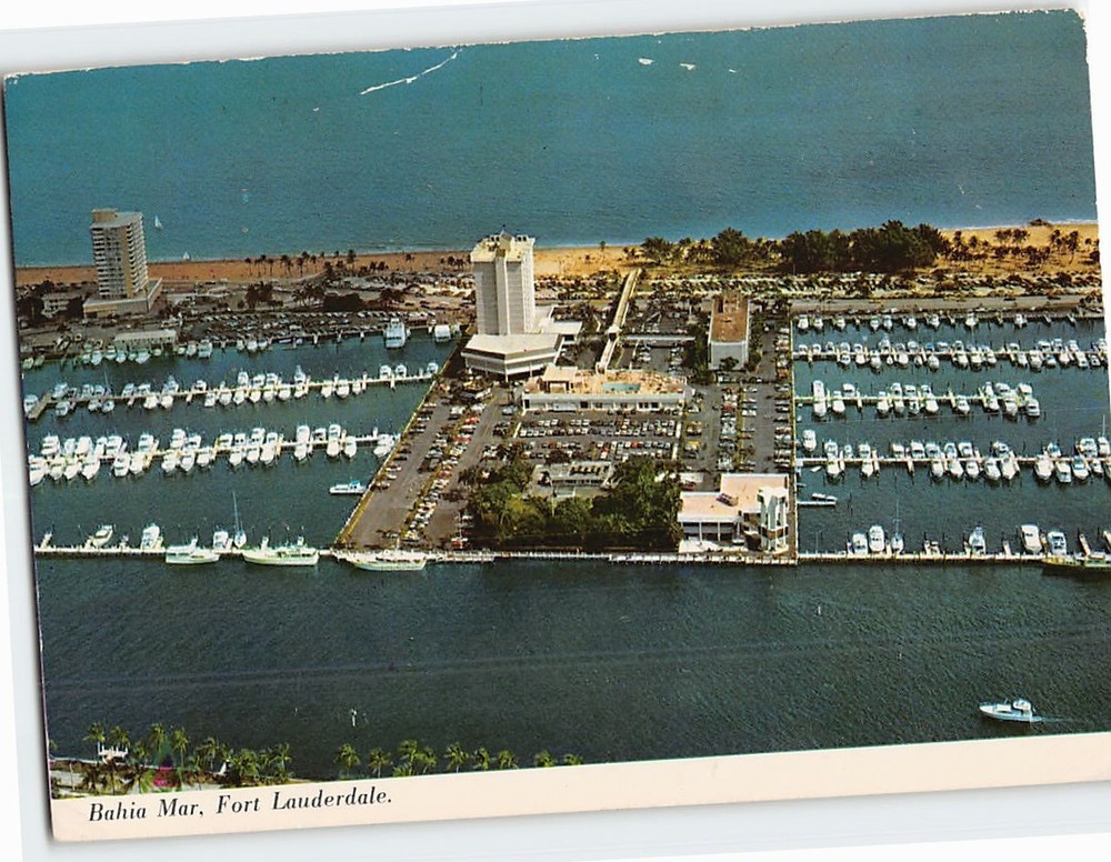 Postcard Bahia Mar Fort Lauderdale Florida USA
