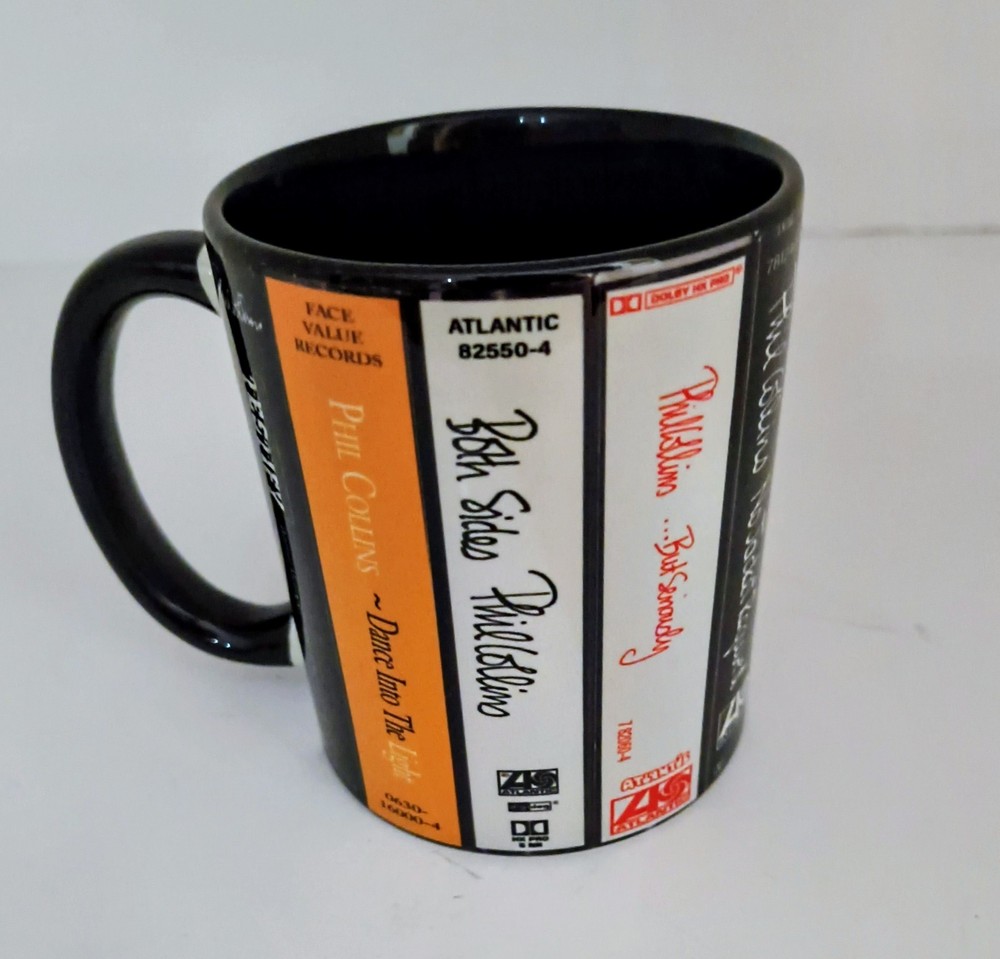 Genesis Phil Collins Album Art Cassette Black Multicolor Ceramic Coffee Mug