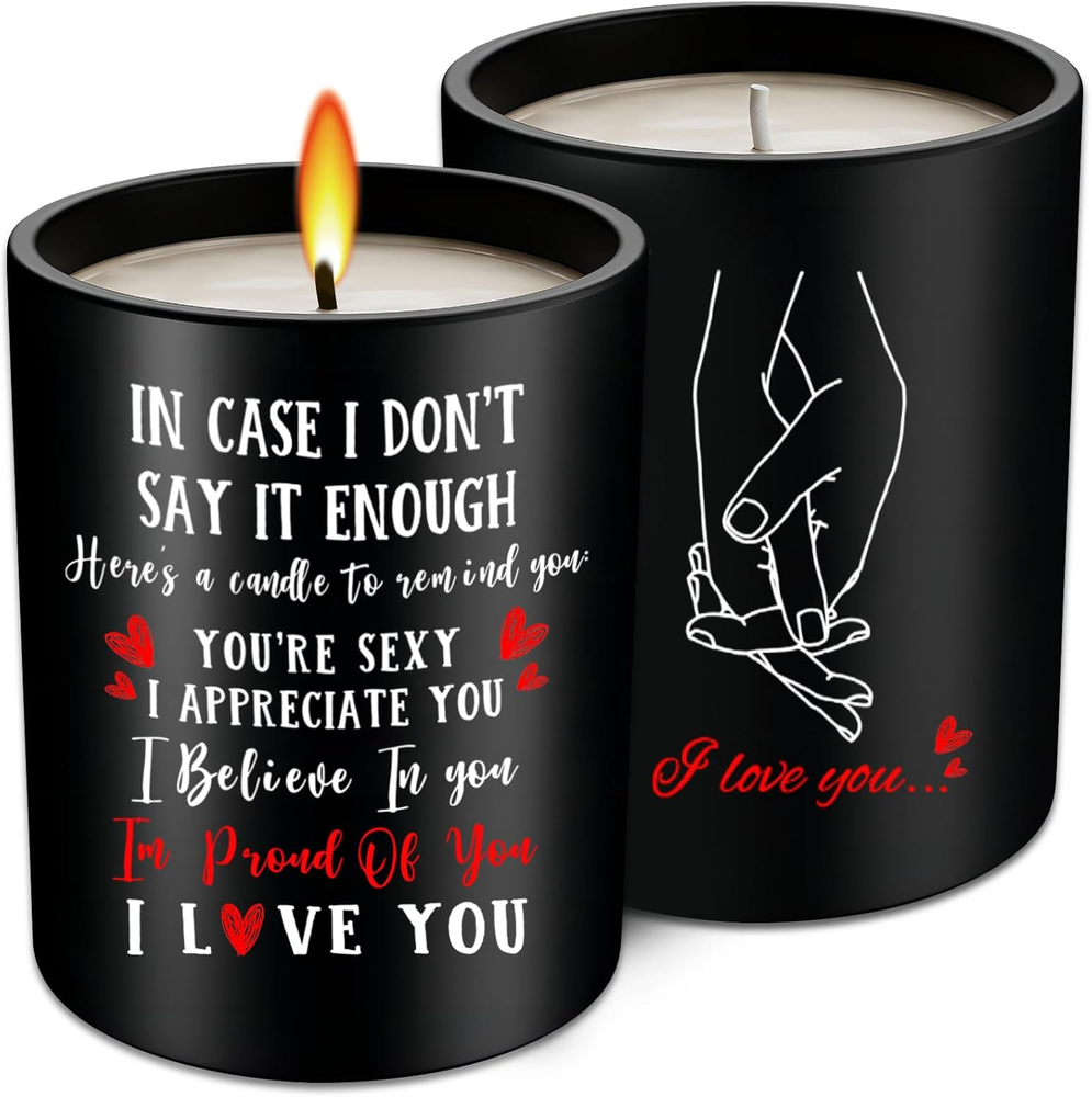 Romantic I Love You Valentine Candle Gift for Her or Wife  
