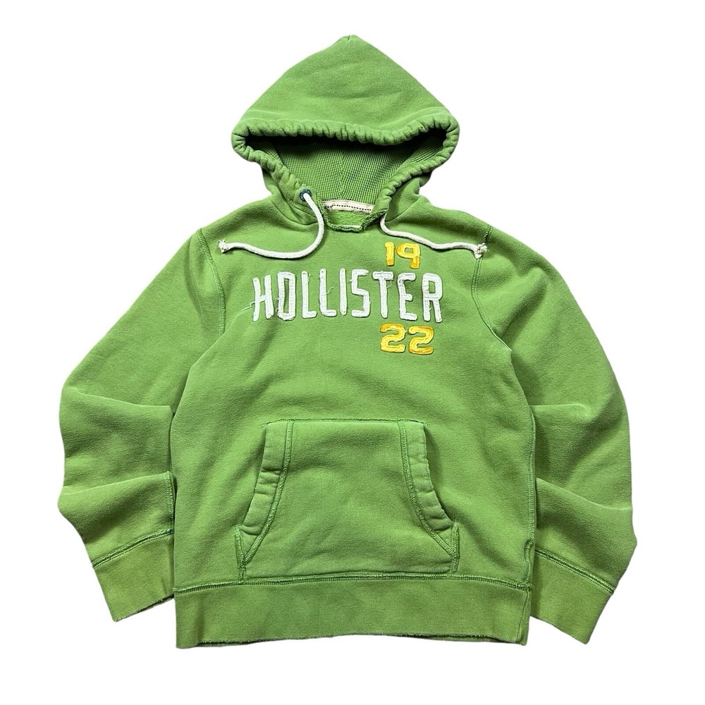 Hollister Green Surf Style Mens Sz Large Green Casual Pullover Hoodie Sweatshirt