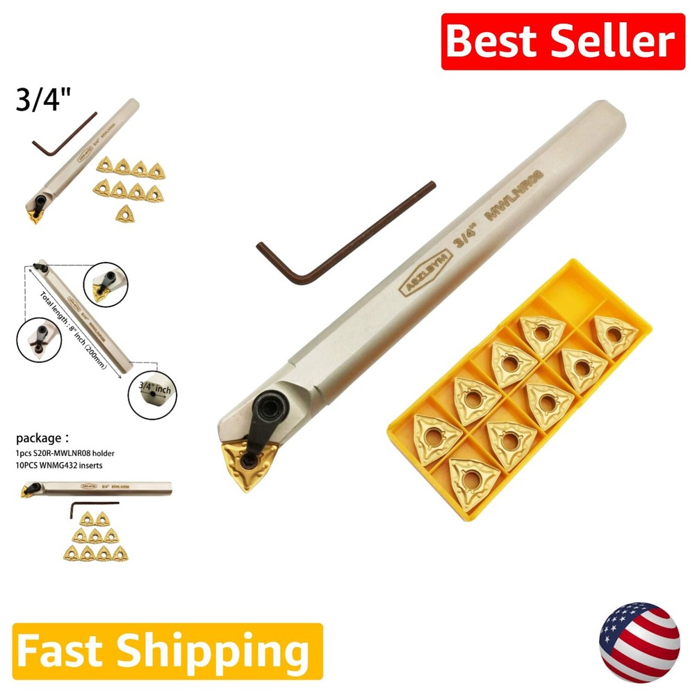 Precision-Tuned Boring Bar Tool Holder with High-Hardness Carbide Inserts