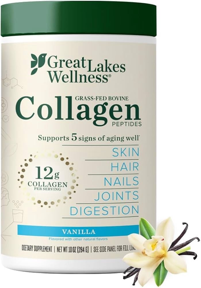 Great Lakes Wellness Collagen Peptides Powder for Skin, Hair, Nails, Joints &...