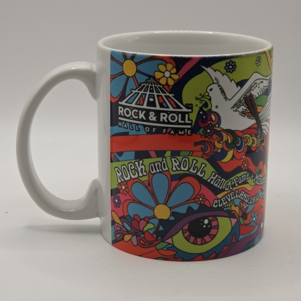 Rock & Roll Hall Of Fame Museum Coffee Mug Cup Dove Life Love Music Peace NWT