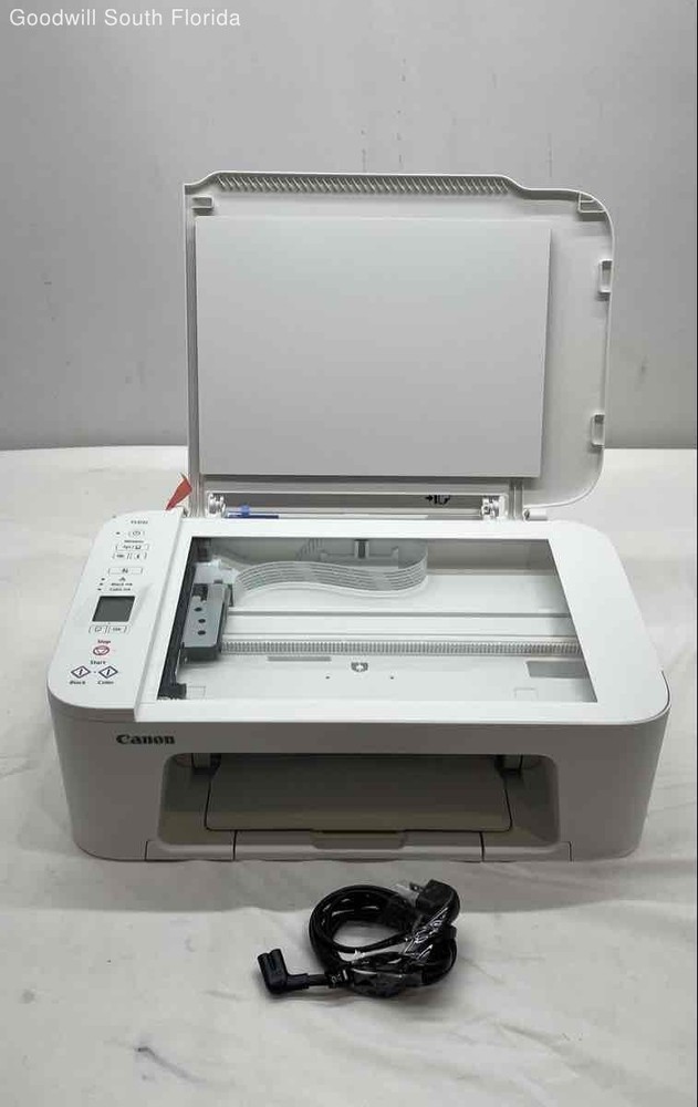 Canon Pixma TS3722 White Wireless Print Copy Scan All-In-One Printer Not Tested