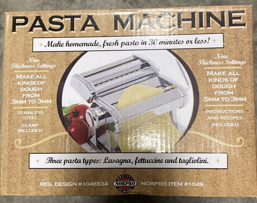 Norpro Manual Pasta Maker 3 in 1 Pasta Machine New In Open Box Model 1049