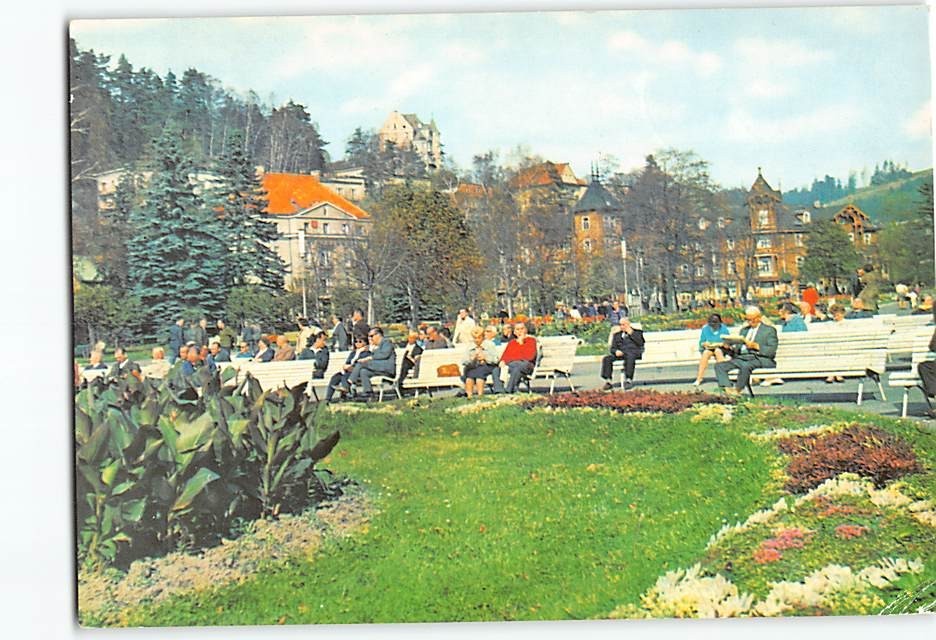 Postcard Park Scene Krynica-Zdrój Poland