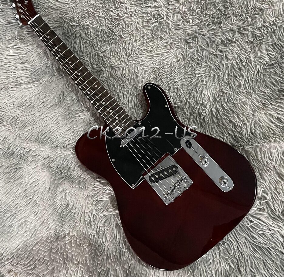 Standard TL Electric Guitar Rosewood Fretboard Dark Wine Red Chrome Hardware
