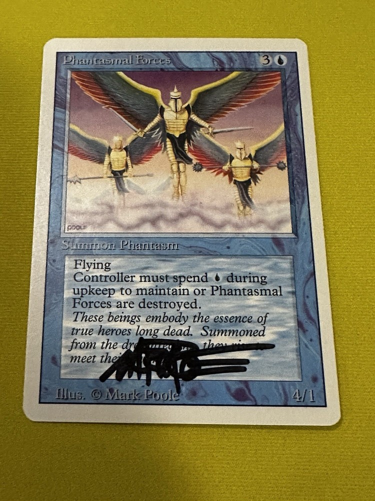 MTG Magic Phantasmal Forces Signed Artist Proof x1 3RD Revised 3ED Mark Poole