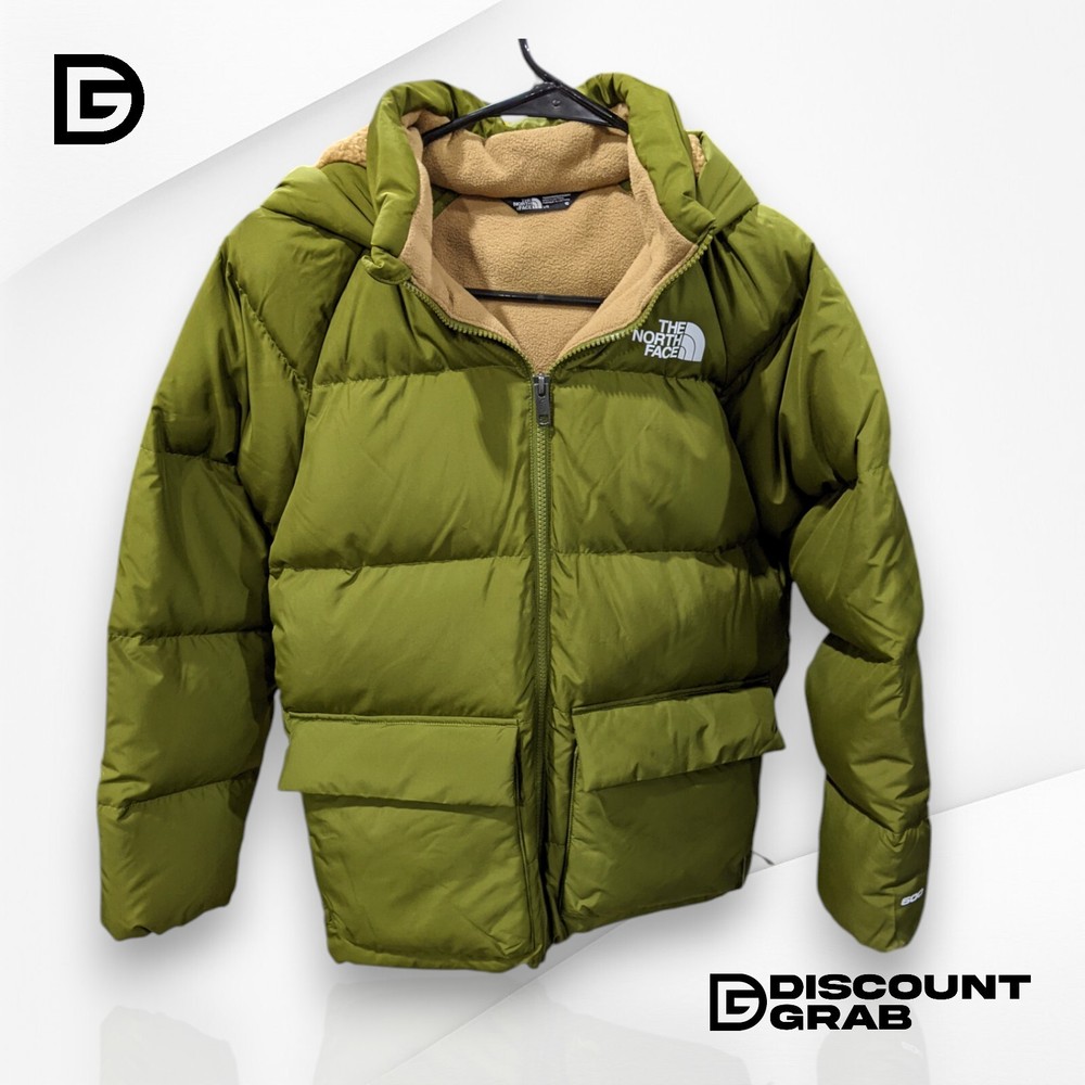 The North Face Teen XXL North Down Fleece Parka in Forest Olive