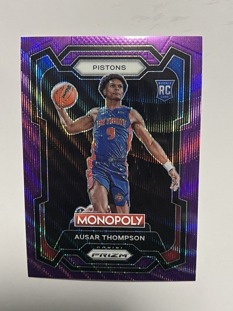 2023-24 Panini Prizm Monopoly Ausar Thompson Rookie Purple Wave Prizm #27