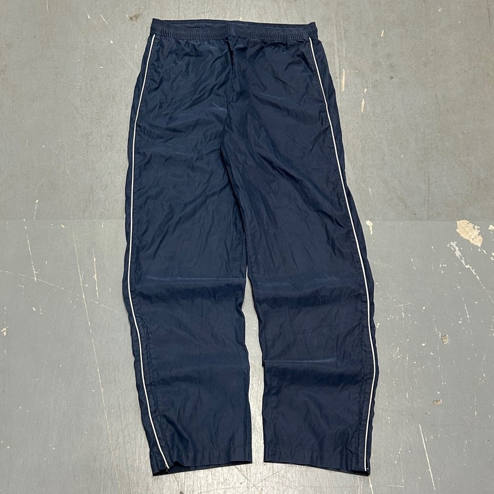 IZOD XFG Mens Navy Blue Track Pants White Stripe Windbreaker Joggers Size M